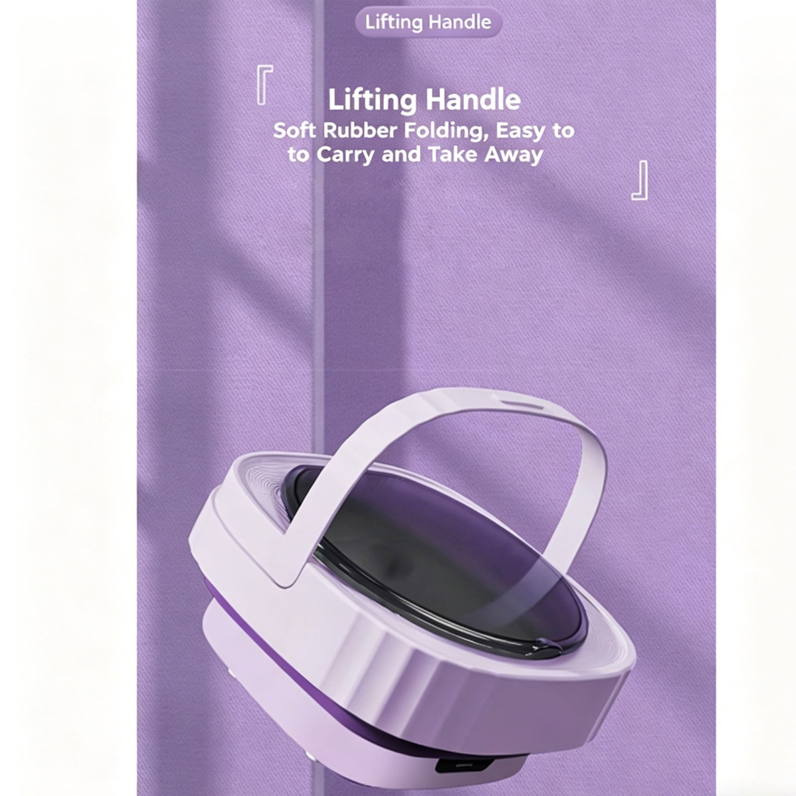 Foldable Mini Washing Machine, Portable Washer with Blue Light for Underwear, Socks & Small Laundry