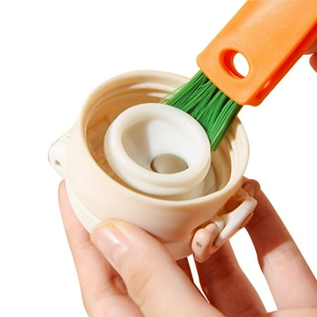 

Julam Silicone Bottle Cleaning Brush 3-in-1 Cup Lid Cleaning Brush Mini Bottle Cleaning Brush Portable Foldable Gap Brushes for Kettle Straw Milk Bottles Bottle Cleaning Tools decent