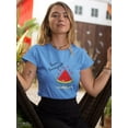 thumbnail image 2 of Buon Ferragosto Juicy Watermelon T-Shirt Women -Image by Shutterstock, Female Small, 2 of 4