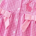 thumbnail image 5 of Toddler Baby Girl Easter Outfit Plaid Ruffle Sleeveless Tops and Shorts Set Kids Girls Easter Clothes, 5 of 6
