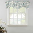 thumbnail image 5 of Tie Up Valance for Windows Turquoise Pastoral Flowers Curtains Valances Rod Pocket Valance Window Treatments Farmhouse Floral Balloon Curtains for Kitchen Living Room Bedroom Bathroom 42x12 Inch, 5 of 9
