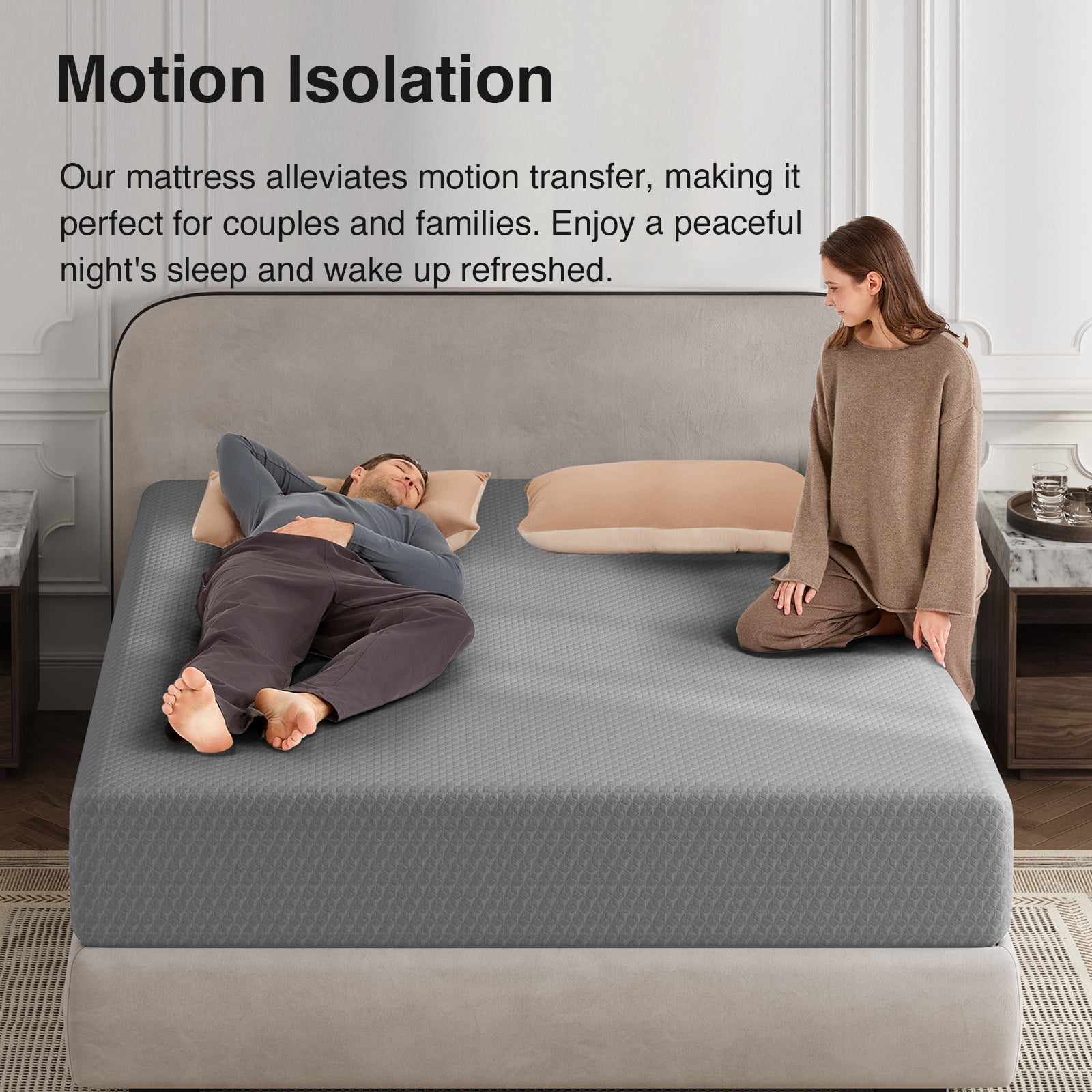 Novilla Full Size Mattress in a Box, 10 Inch Gel Memory Foam Mattress Full for Cool Night Sleep & Pressure Relief, Full Mattresses with Wave Airflow Foam Core for Enhanced Support & Breathabilit