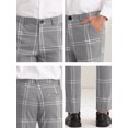 thumbnail image 6 of Lars Amadeus Men's Dress Plaid Slim Fit Flat Front Prom Checked Trousers, 6 of 6