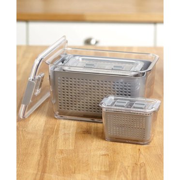 Kitchen Spaces Colander Bin - Medium Gray Produce Storage With Ventilation