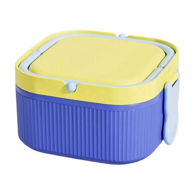 Fiambrera de plástico apto para alimentos con tapa, apta para microondas, recipiente para preparar comidas, caja bento cuadrada para mantener la frescura, ideal para el hogar, la oficina o la cocina.