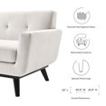 thumbnail image 3 of Sofa, Ivory White, Fabric, Modern Contemporary, Mid Century Living Hotel Lounge Cafe Lobby, 3 of 8