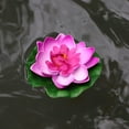 thumbnail image 3 of Unique Bargains 5pcs Garden Ponds Pool Decoration Artificial Lotus Flower Purple, 3 of 7