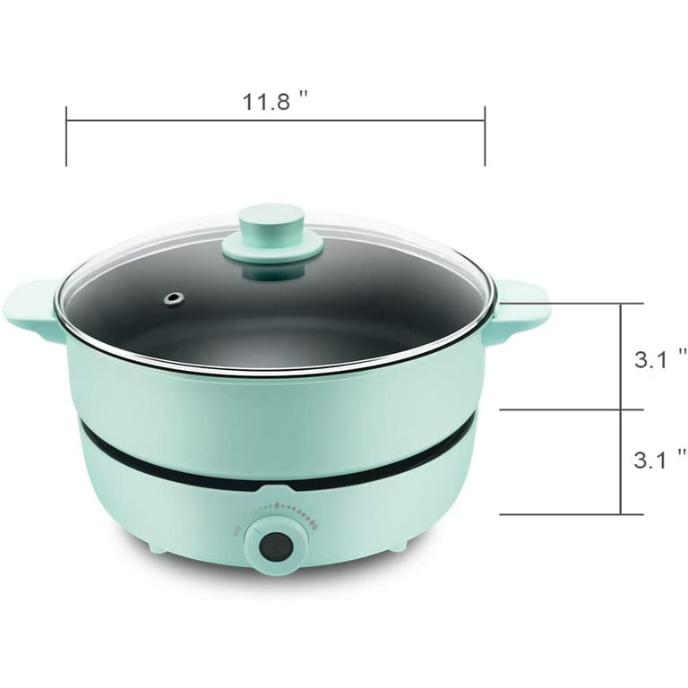 Hot Pot with Divider Electric Pot with Induction Cooker Non-Stick Electric  Skillet, Divider Pot for Cooking Burner Enjoy Shabu Shabu Hot Pot with