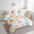 thumbnail image 3 of jejeloiu Cartoon Floral 7-Piece Bedding Comforter Set,Multicolor Polka Dotscolorful King Bedding Sets,Kawaii Flower Bed Sheets For Children,Super Cozy Room Decor, 3 of 8