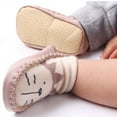thumbnail image 3 of HUANBAI Korean Version Infant Low Top Toddler Shoes And Socks Children's Baby Floor Boat Socks Slipper Hole Bow Leather Socks Slipper 0-6 Months, 3 of 3