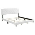 thumbnail image 4 of Glory Furniture Deb Modern Fabric Tufted Adjustable Bed, King, White/Black, 4 of 7