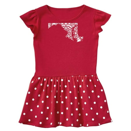 

Inktastic Maryland Silhouette Mandala Gift Baby Girl Dress