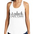 thumbnail image 2 of Skyline Cape Town South Africa Tank Top Fitted Racerback Women's Medium White, 2 of 5