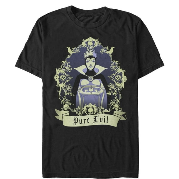 Men's Snow White and the Seven Dwarfs Pure Evil Frame  Graphic Tee Black 4X Large