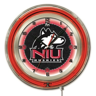 University of Northern Illinois 19" Double Neon Wall Clock