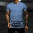thumbnail image 2 of DPTALR T-Shirts Vintage Unis à Manches Courtes pour Hommes, 2 of 9