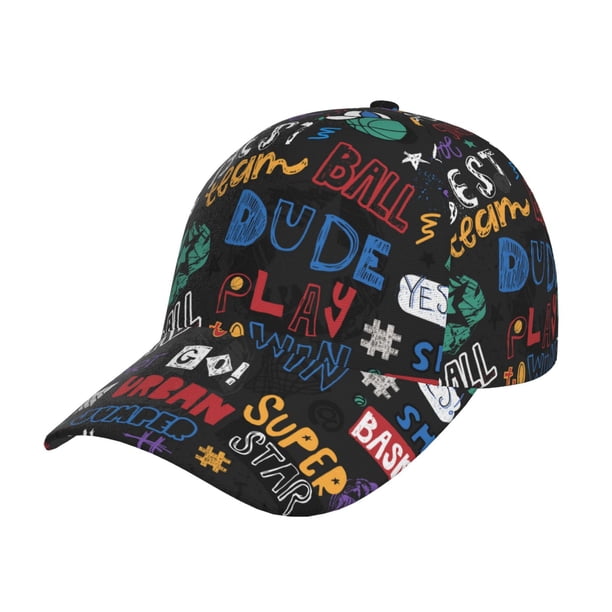 Fotbe Basketball Gorro Clásico de Béisbol, Gorra Ajustable con Broche Snapback, Gorro de Exterior de Algodón Suave