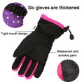 thumbnail image 3 of Guantes de esquí para mujer, además de forro polar, guantes cálidos de invierno gruesos, deportes al aire libre, 3 of 5