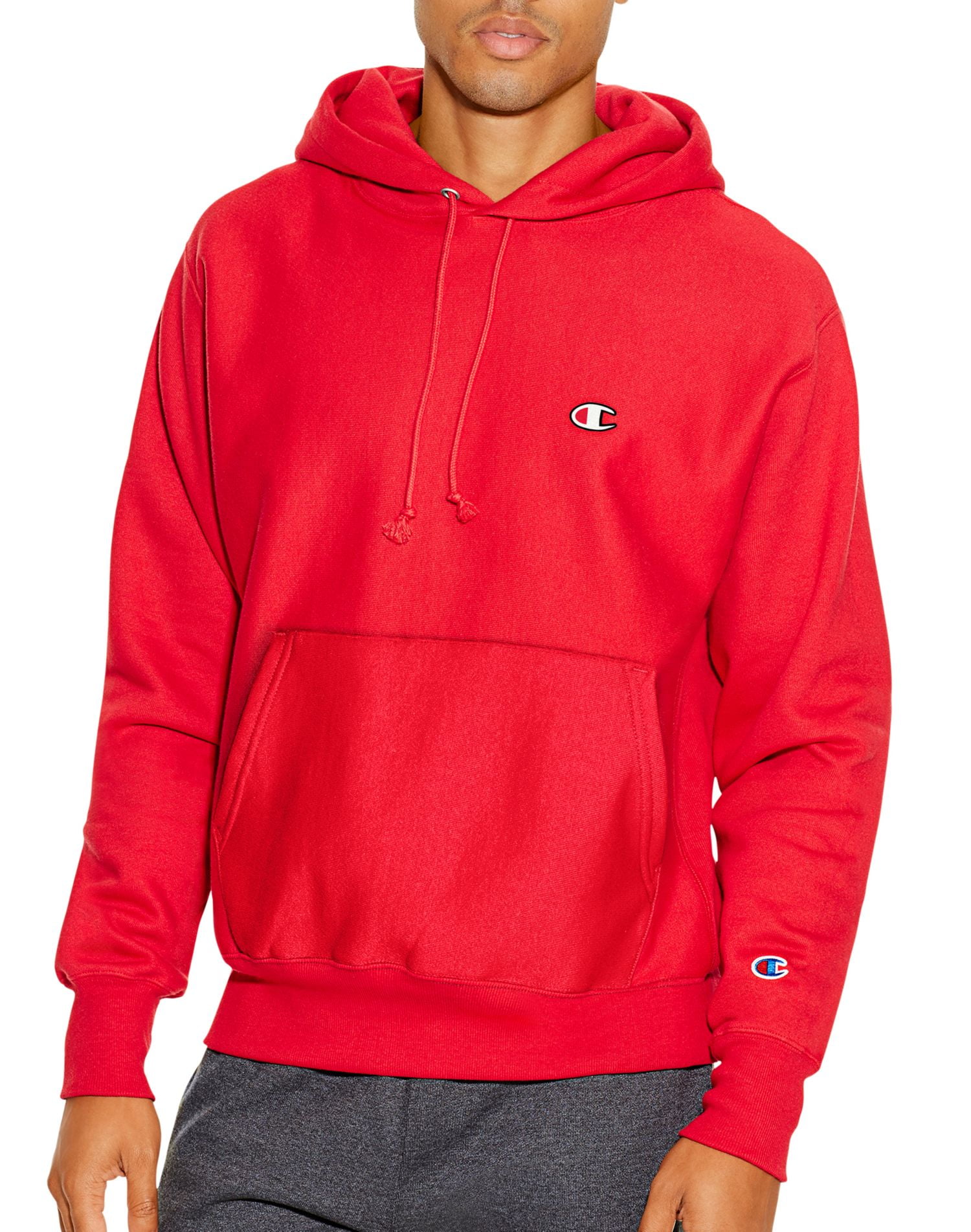 Champion Life Adult Reverse Weave Pullover Hoodie, M, 68 Team Red Scarlet