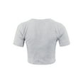 thumbnail image 3 of A2Y Women's Basic Casual Crew Neck Short Sleeve Crop Tops T Shirts Heather Grey S, 3 of 3