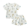 thumbnail image 1 of Ensemble de Vêtements pour Petit Garçon, Hauts à Manches Courtes et Shorts, Col Rond, Été, Vêtements pour Bébé Garçon 5T, 1 of 2