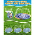thumbnail image 4 of Splash Pad for Kids and Dogs, 110'' Non-Slip Sprinkler Mat 0.5mm Thickened Durable and Foldable Large Pool Summer Fun Outdoor Toys for Dogs and Toddlers Age, 4 of 8