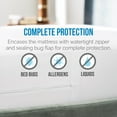 thumbnail image 4 of Lucid Waterproof Encasement Zippered Mattress Protector, Queen, 4 of 9