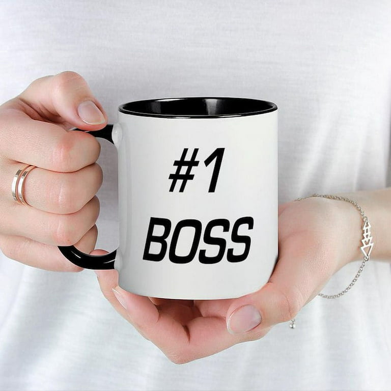 CafePress - #1 Boss Mug - 11 oz Ceramic Mug - Novelty Coffee Tea Cup