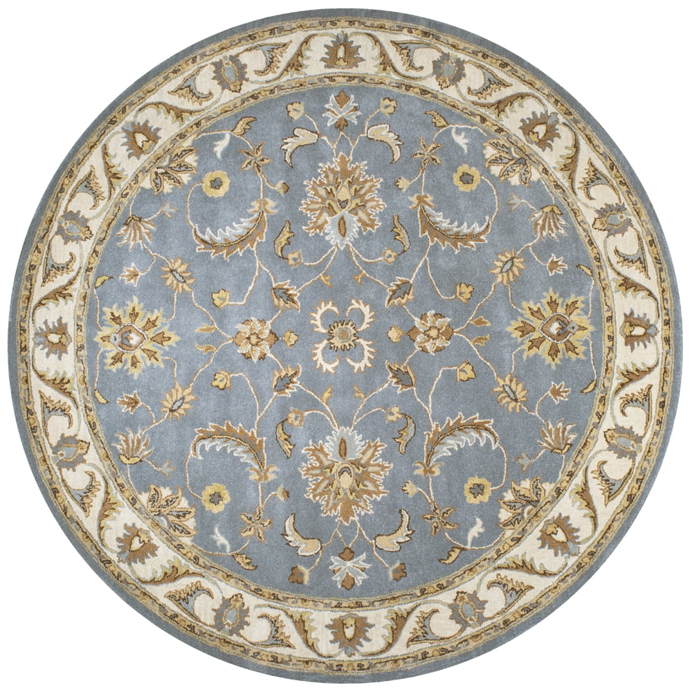 Gatney Rugs Pumpkin Patch Area Rug VO1427 Blue Petals Vines 8' x 8