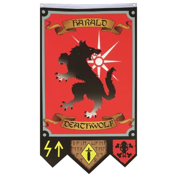 Wargame Style Space Wolf Harald Deathwolf Flag Banner Home Yard Garden Decor 30x50in
