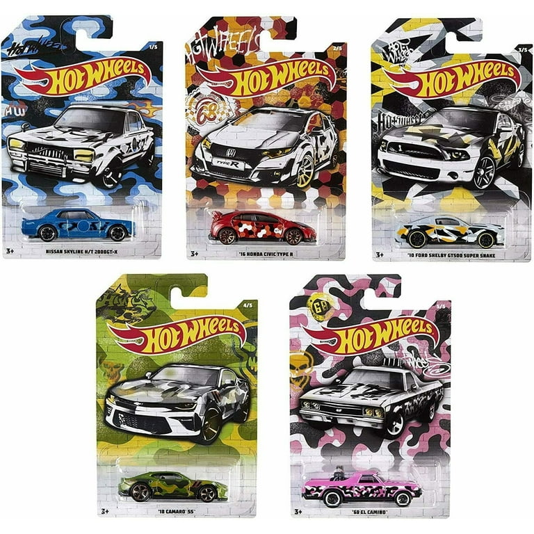 Hot Wheels Urban Camo Camouflage Series Complete Set of 5