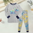 thumbnail image 2 of Nwiuh 2-9Y Kids Toddler Girls Boys Soft Comfy Modal Tencel Sleepwear Pajamas 2pcs Set (Grey, 3-4 Years), 2 of 5