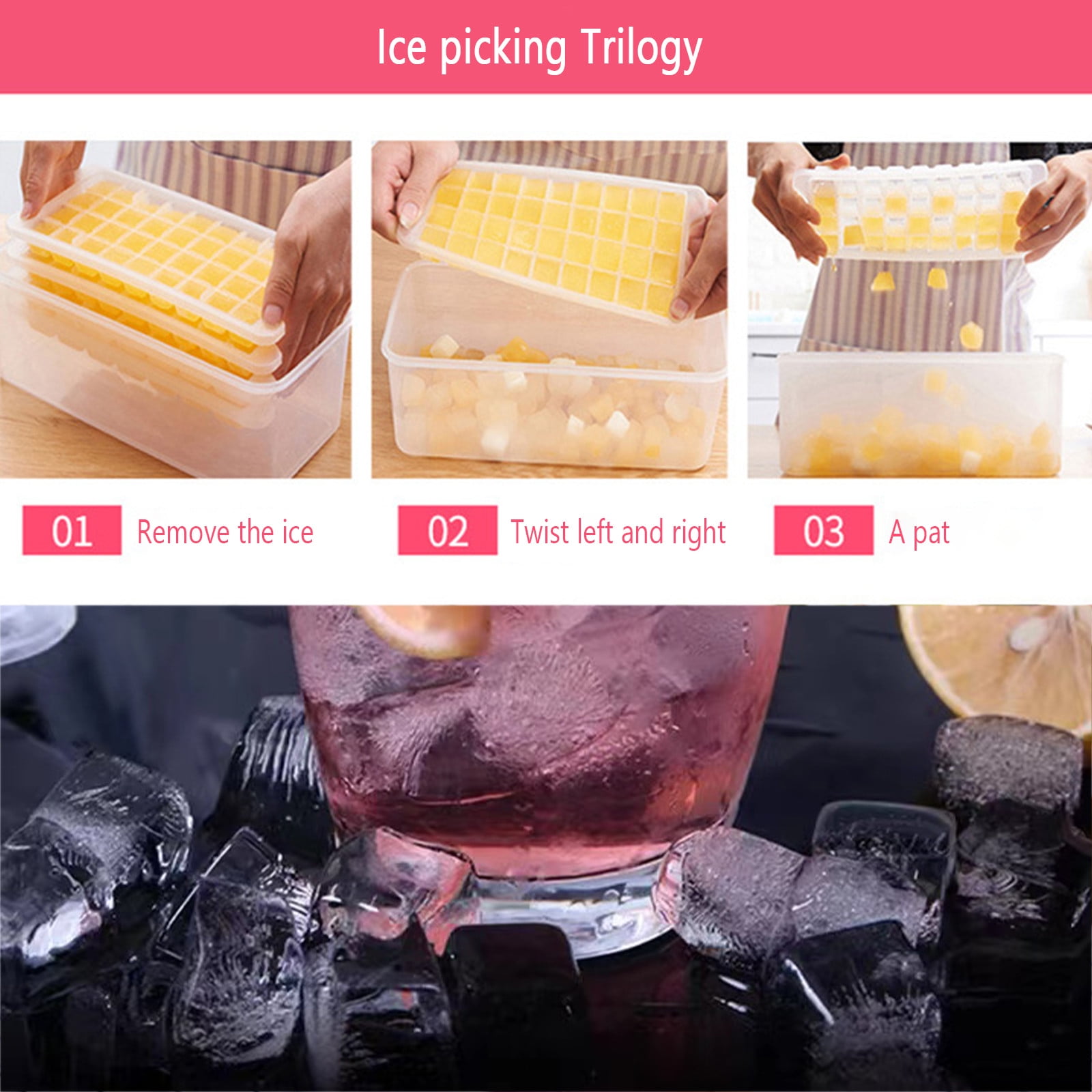 Christmas Savings Feltree Home Essential Product Ice Tray Silicone