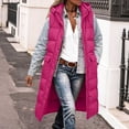 thumbnail image 2 of Cmfcve Womens Plus Size Puffer Vest Long Hooded Sleeveless Jacket Zip Snap Front Winter Casual Layering Outerwear, 2 of 9