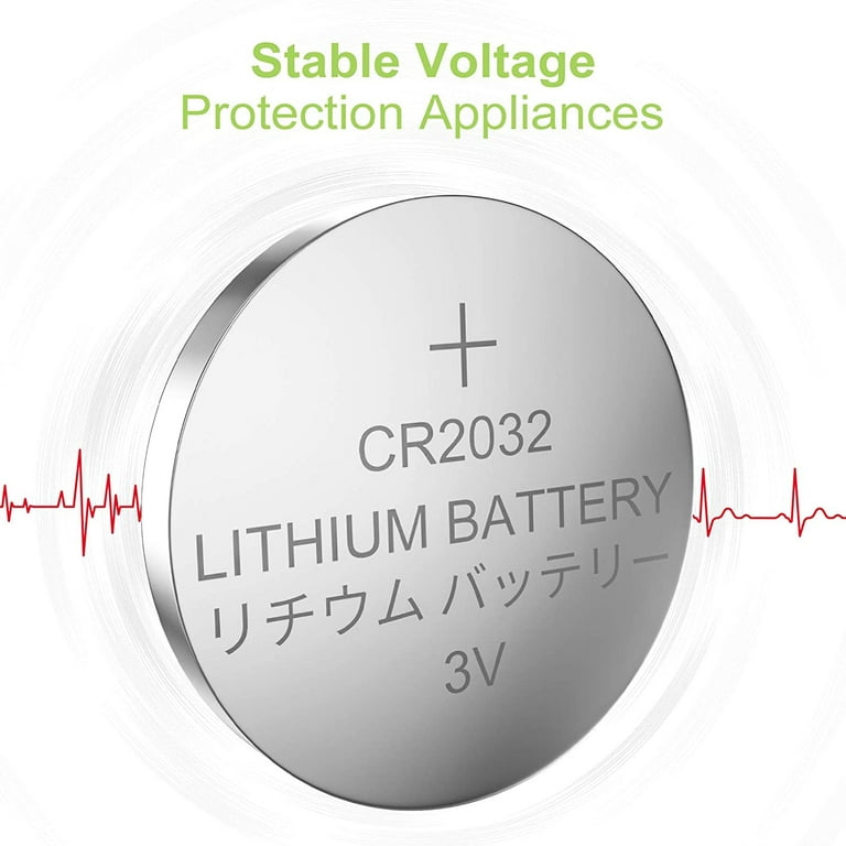 Lot 3 Piles CR2032 Eurobatt lpile lithium 3V CR 2032 3.0 Volts, pile plate  bouto