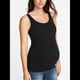thumbnail image 4 of Camisetas de Maternidad Sin Mangas con Fruncido Lateral Acanalado, Camiseta Básica para el Embarazo Negro XL, 4 of 6