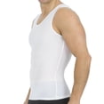 thumbnail image 3 of Men's Insta Slim 180MS0001 Power Mesh Compression Muscle Tank (White M), 3 of 10
