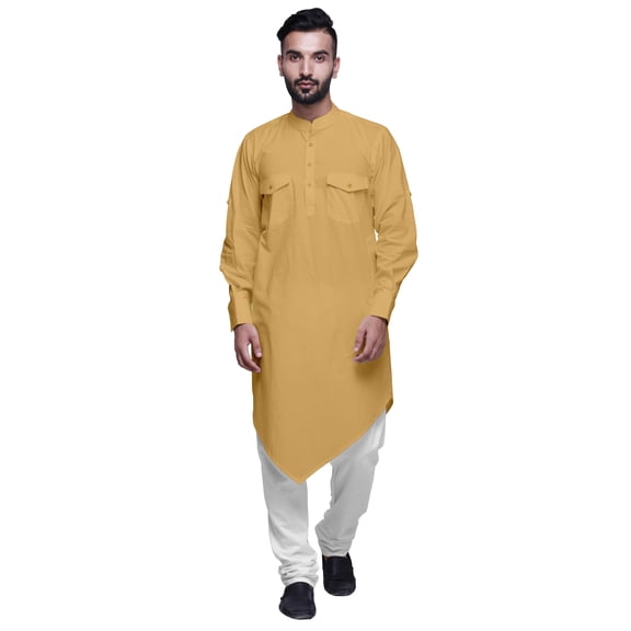 Atasi Cotton Long Kurta For Men Full Sleeve Indian Kurta Party Festive Wear