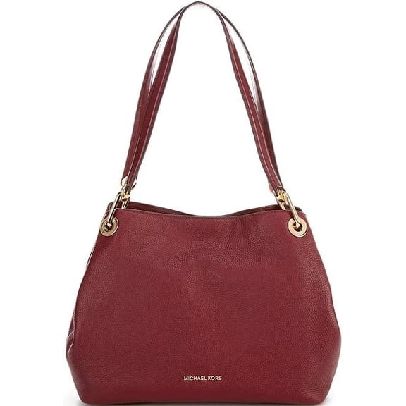 Michael Kors Raven Large Leather Shoulder Bag, Dark Berry