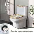 thumbnail image 5 of HELLHERO Roses Toilet Top Cover Set & Elastic Edge Toilet Seat Cover Set for Bathroom Accessories, Polyester Fabric, Stretchy Fabric, 5 of 8