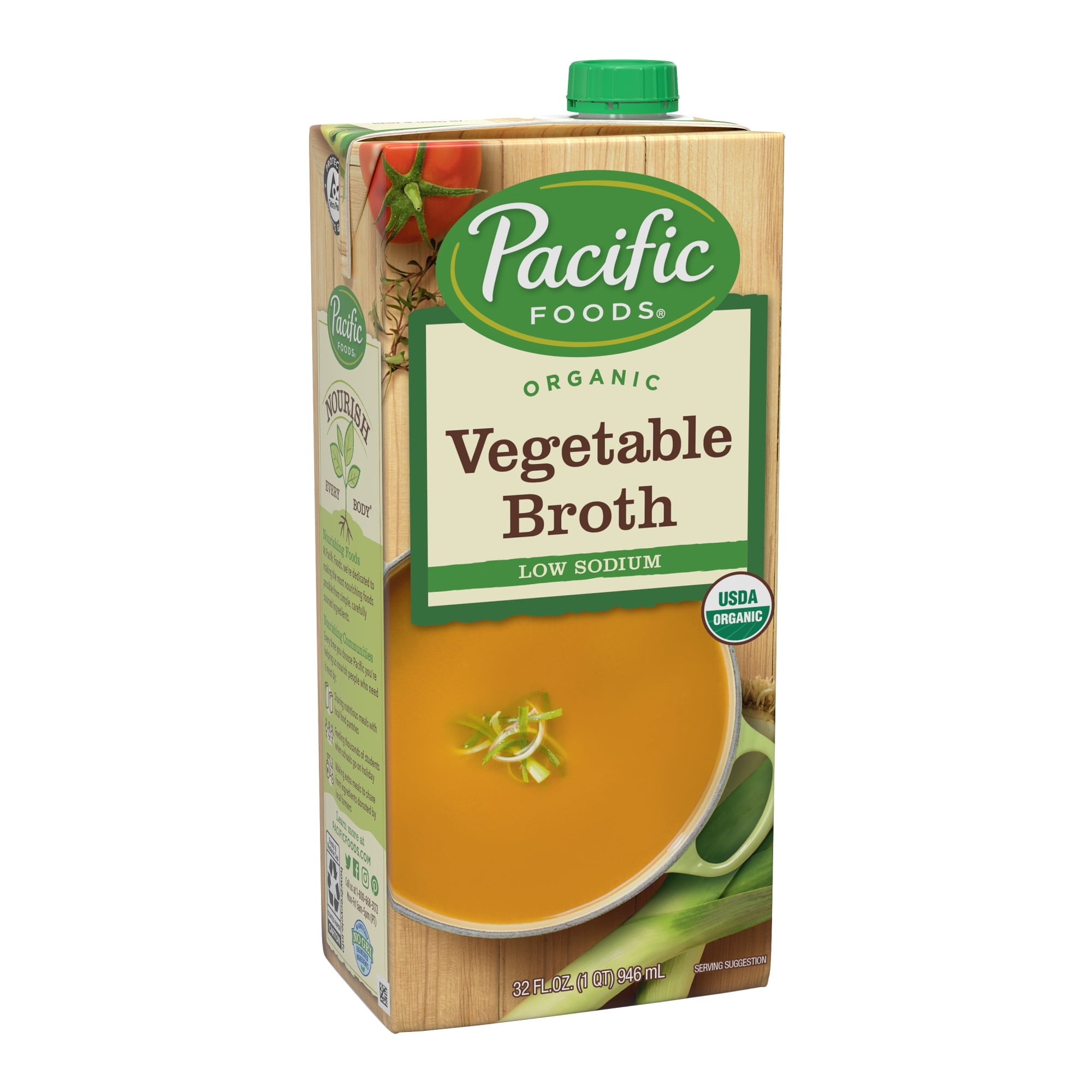 Pacific Foods Organic Vegetable Broth, Low Sodium, 32oz