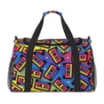 thumbnail image 1 of Balery Vintage Audio Cassettes Bolsa de Gimnasio para Mujeres, Bolsa de Viaje con Bolsillo Húmedo, Bolsa de Fin de Semana para Mujeres, Bolsa de Viaje Resistente al Agua, 1 of 7