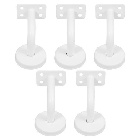 OFFIGAM Wall Mounted White Handrail Bracket Heavy Duty Stainless Steel Stair Railing Support
