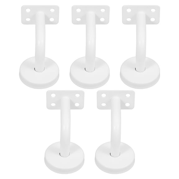 OFFIGAM Wall Mounted White Handrail Bracket Heavy Duty Stainless Steel Stair Railing Support
