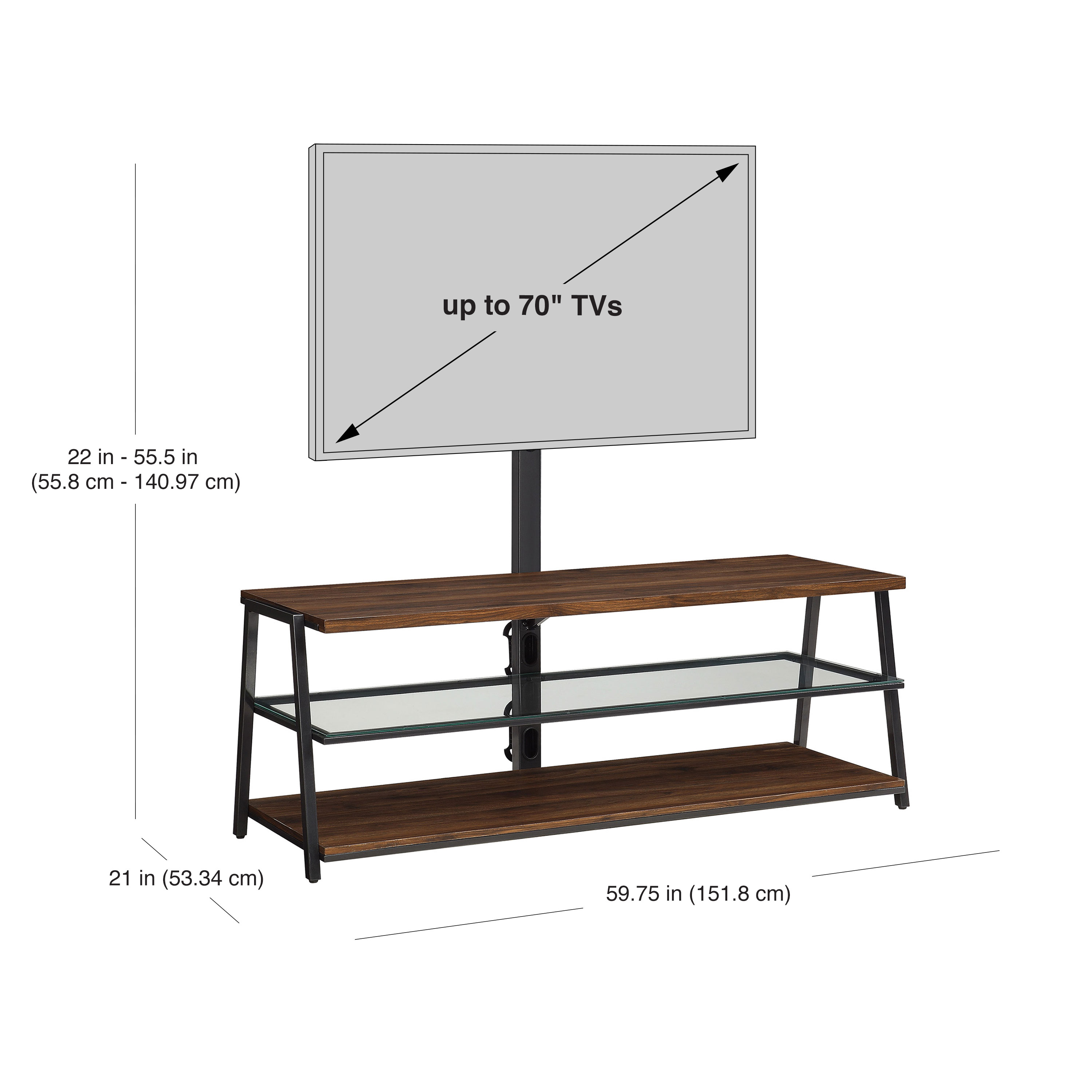 Mainstays Arris 3-in-1 TV Stand for TVs up to 70