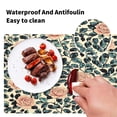 thumbnail image 5 of Wobogo Light Pink Vintage Rose Placemats Coasters Set of 2 Heat-resistant Non-slip Easy to Clean Square Dinner Plate Mat, 5 of 8
