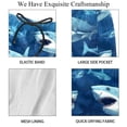 thumbnail image 4 of luoweisi Men's Beach Shorts Quick Dry Swim Trunks with Mesh Lining Shark XL, 4 of 5