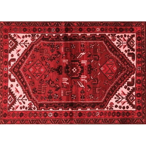 Ahgly Company Indoor Rectangle Persian Red Traditional Area Rugs, 7' x 9'
