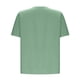 thumbnail image 3 of Tops casuales para mujer,Blusa informal de poliéster liso con cuello en V y mangas cortas para mujer, con botones frontales para uso diario, sopatenor, 3 of 7