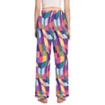 thumbnail image 3 of FORMRS Women's Pajama Pants with Pockets Soft Comfy Loungewear Sleep Bottom, Sizes S-2XL, Colorful Wavy Pattern, 3 of 8